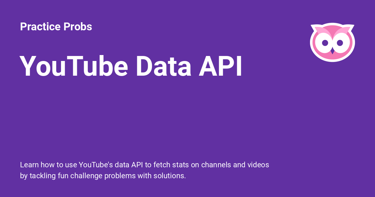 Videos,  Data API